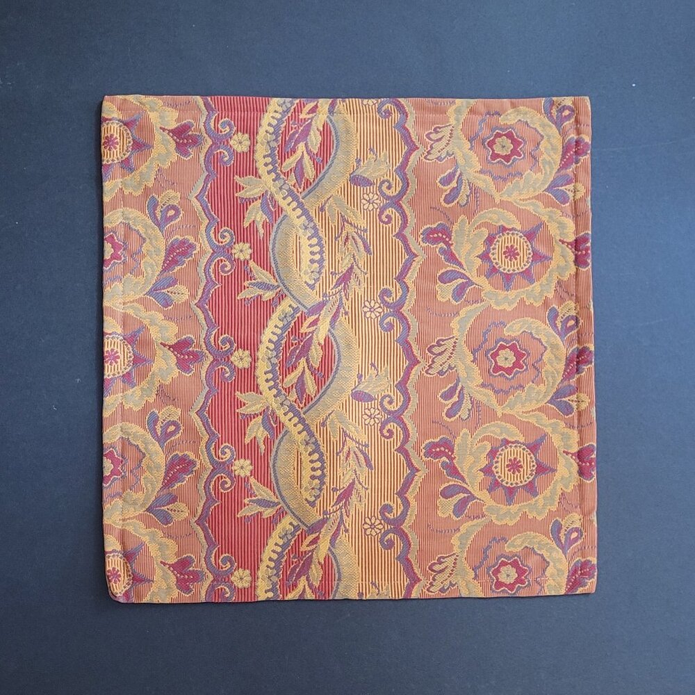 Orange Boho Tapestry Pillow Cover Set of 2 by Madura 16 x 16 - Picture 4 of 4